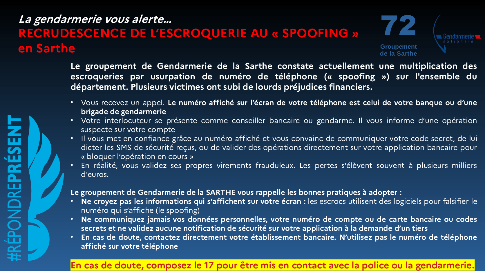 Gendarmerie spoofing