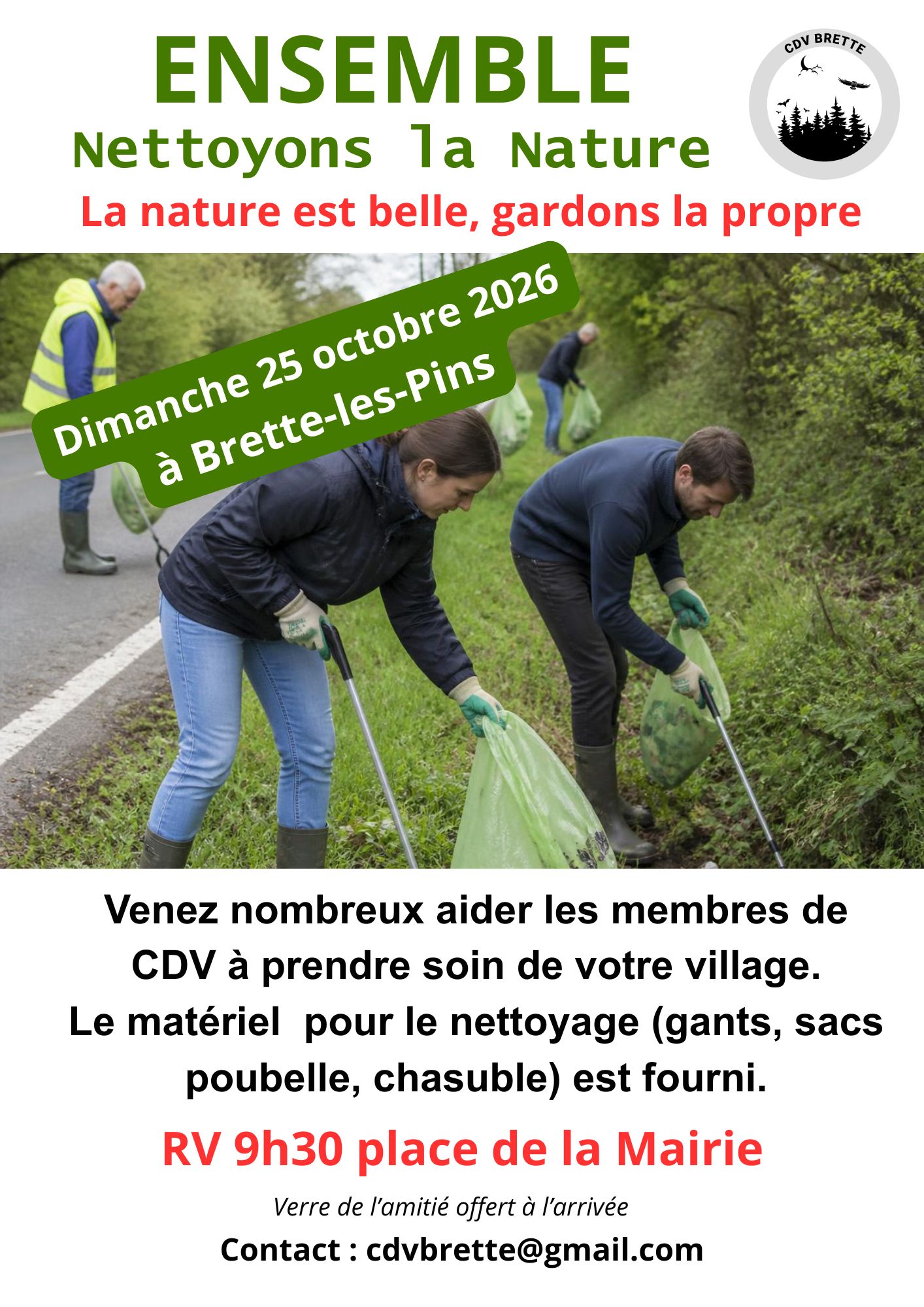 Ramarchage dans les rues et la campagne de Brette